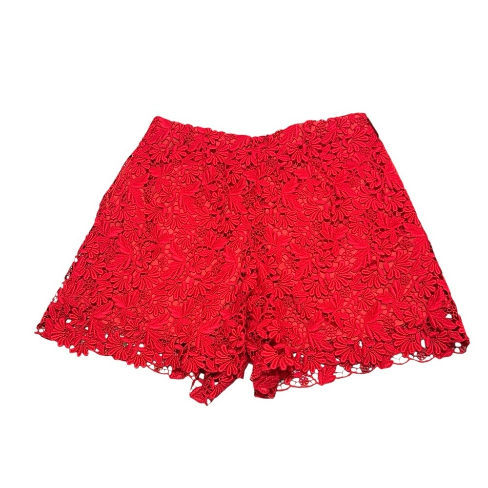 MONCLER High Waist Lace Floral Eyelet Resort Shorts - Picture 6 of 8